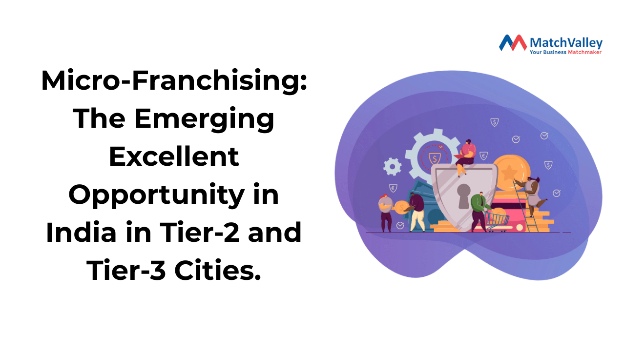Micro-franchising opportunity in India’s Tier-2 and Tier-3 cities with MatchValley branding and business growth illustration.